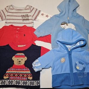 Baby Boy Clothes Lot 3 6 Months Jacket Hoodie Shirt Bear Ralph Lauren Gymboree